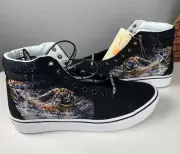 Vans Comfycush Sk8 Hi Discovery Project Tigers Black Mens 9.5 Womens 11