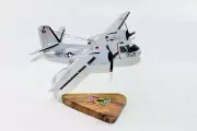 CVA-59 USS Forrestal C-1a Trader Model, 1/46th Scale, COD, Mahogany, Navy