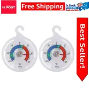 High Accuracy Fridge & Freezer Thermometers with 65 mm Dial - Twin Value Pack