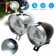 Classical Chrome Vintage Bicycle Bike LED Light Headlight Front Retro Head Lamp