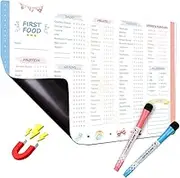 First Foods Tracker Fridge Magnet Foods Tracker Daily Food Log Book Repeatable Erasing and Writing (1 Set)
