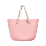 11.4L Silicone Beach Handbag Women Shoulder Storage Bag Tote Outdoor Travel PINK COLOR