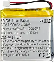 3.7V 1200mah Li-Polymer Battery Replacement for Sony WH-1000XM3、WH-1000XM4、WH-XB900N、WH-H910N、WH-CH710N Bluetooth Wireless Noise canceling Stereo Headset SM-03 SP 624038