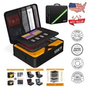 Secure 5200℉ Fireproof & Waterproof Document Storage - Portable Organizer Box