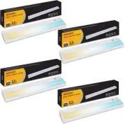 Ansen 4Packs of Under Cabinet Lighting Hardwired, 12IN 10W 12 inch, White