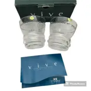 VTG Set of 2 Tyrone Irish Crystal Caro Tumblers Glasses Vive Living Crystal NEW