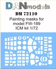 Dan Models 72110 - 1/72 Painting Masks for Model FW-189 ( ICM 72291-72294 )