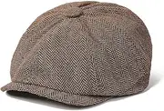 [YAMEIZE] Retro Flat Cap 8 Panel - Flat Cap for Women Men Newsboy Hat Baker Boy Warm 8 Panel Ivy Flat Cap Trendy Winter Beret Peaky Outdoor