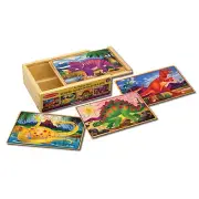 Dinosaurs ~ Melissa & Doug ~ Wooden Jigsaw Puzzles in a Box