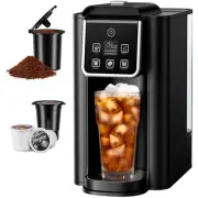 Single Serve Coffee Maker 2.0, Hot and Iced Coffee Machine for K Cup Pods & G...