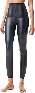 [FEOYA] Women’s High Waisted Leather Leggings Tummy Control Stretchy Pleather Pants
