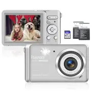Digital Camera, Rechargeable 30MP Point and Shoot Camera with 32GB Card 18X D...