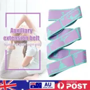 Stretch Strap with 8 Loops for Yoga Dance & Gymnastics Exercise (Purple Cyan)