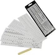 TOGEVAL 6Pcs Removable Piano Key Stickers for Keyboards Letter Decals for Beginners Easy to Install Font Durable Material No Residue When Removed