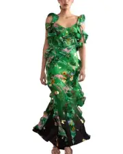 Cynthia Rowley Secret Garden Silk Maxi Dress Women's