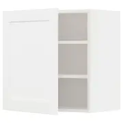 METOD wall cabinet with shelves, white Enköping/white wood effect, 60x37x60 cm
