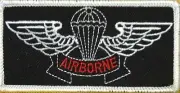 AIRBORNE WINGS Patch W/ VELCRO® Brand fastener Military Red AIRBORNE #2