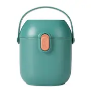 Baby milk powder dispenser portable cute large capacity fruit snack storage box for travel green
