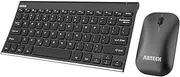 Arteck Bluetooth Keyboard and Mouse Combo Ultra Compact Slim Stainless Full Size Keyboard and Ergonomic Mice for Computer/Desktop/PC/Laptop/Surface and Windows 10/8/7 Built in Rechargeable Battery