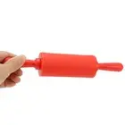 New NOn Stick Silicone Rolling Pin Pastry Dough Roller Baking Tool With H