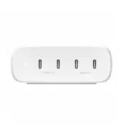 Belkin BoostCharge Pro 200W 4-Port USB-C GaN Desktop Charger - White (WCH015AUWH), 4 x USB-C, Intelligent Power Share, 2YR