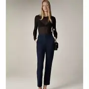 NWT J. Crew 4T Tall Kate Straight-leg Pant Four-season Stretch Navy Blue