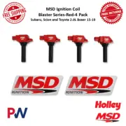 MSD Blaster Series Ignition Coil Red 4 Pack For Subaru / Toyota / Scion 2.0L H4 (for: Subaru)
