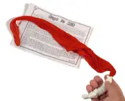 Deluxe 15" WHITE ROPE TO RED SILK SCARF Kids Funny Magic Trick Hanky Beginner