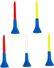 5pcs Golfing Tee Set Soft Rubber Golf Ball Nails Training Aid for Golfers Lightweight Golfing Accessories Random Color