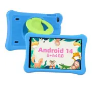 Kids Tablet, 10 inch Android 14 Tablet for Kids, 8GB RAM 64GB ROM, Toddler