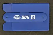 FOX Sports SUN Silicon Stick On Cell Phone Wallet with Stand