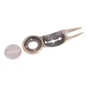 Function Aluminum Alloy Golfer Divot Tool Green Lawn Repair Fork Marker