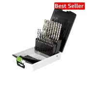 Complete HSS Spiral Drill Bit Set - 19 High Performance Tools for Professionals