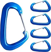 Caribeaner Clip, D Shaped Spring Hook Small Carabiners, Multipurpose Buckle Climbing Accessories for Backpacking, Outdoor Activities