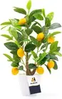 Fake Lemon Tree for Lemon Decor, 18 Inches Nearly Natural Small Artificial Lemon