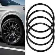 Car Wheel Rim Protectors Guard, 4-Pack 19 in Automotive Wheel Anti-Scratch Protector, Wraping The Rim of The Wheel Hub, Strips for Curb Rash Prevention for Cars, Trucks, Tesla, Black