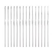 60Pcs Stainless Steel Crochet Hook Set 0.6mm-3mm Knitting Needles