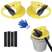 2 Pack Mouse Trap Bucket Lid with Gloves - 5 Gallon Bucket Compatible, Indoor...
