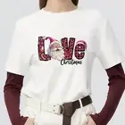 Clothes Iron on Patch Christmas Style for with Colorful Letter Print Great