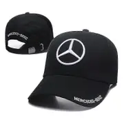 Adjustable Shade Outdoor Baseball Cap Solid Color Leisure Sun Protection Summer Adult Hat For Mercedes Benz Logo W204 W205 W212 Black