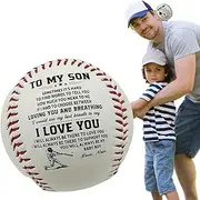 Personalized Baseball Ball,Personalized Baseball - to My Son Baseball from Mom, Never Forget Your Way Back Home for Son Graduation Gift, Random Ytger
