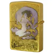 Zippo Yoshitaka Amano Wind God Gold-plated barrel finish Inkjet print decoration