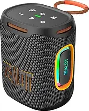 ZEALOT S122 25W Bluetooth Portable Speaker 6000mAh Waterproof IPX6 Wireless Subwoofer Booming Bass Loud Stereo Boombox Colorful RGB Light Connect with Smartphone TWS 5.2