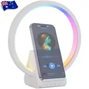 4 in 1 Wireless Speaker with Bedside Lamp Phone Charger Atmosphere Lamp for Room
