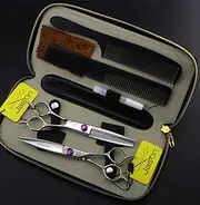 Hair Cutting Scissors Set 5.5 Inch Stainless Steel Thinning Scissors, Barber Shears for Barbers and Men, Women
