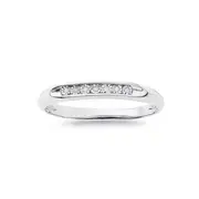 9ct White Gold Diamond Band