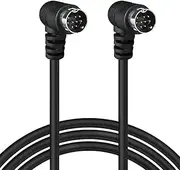 GLHONG Right Angle S-Video Mini DIN 9-Pin Male to Male Audio/Video Cable, Double 90-Degree, for TV, Receiver, Monitor, Projector (3 Meter)