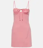 [Blumarine] Blumarine Lace-trimmed minidress AU 12 pink