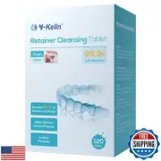 Y-Kelin Retainer and Denture Cleaner 120 Tablets for 4 Months Removes Stains