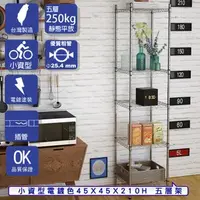 在飛比找特力屋線上購物優惠-[特價]【客尊屋】小資型45X45X210Hcm 電鍍五層架